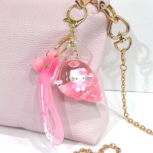 Sanrio Pink Hello Kitty Ice Cream Cone Keychain Bag Charm